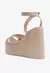 SANDÁLIA HILDA WEDGE COURO BEGE SCHUTZ - loja online