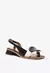 SANDÁLIA CONSTANÇA PRETO E BRANCO VICENZA - Ladonna Sapatos