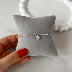 Pulseira infantil pingente coração 6mm - comprar online