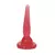  Plug anal con forma de sopapa de silicona clasica color rojo
