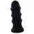 Plug dilatador anal de silicona clasico con forma acanalada de color negro 
