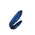 Vibrador para parejas con vibracion en la zona del clitoris de silicona clasica color azul