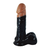 Dildo de siliocna clasica con testiculos y ventosa color negro