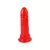 Dildo  con ventosa de siliocna clasica color rojo