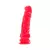 Dildo de silcona clasica color rojo con ventosa 