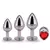 ST Plug Anal Metálico Corazón Kit x 3 Tamaños - comprar online