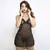 Camisón de lencería negra transparente con detalles en encaje, modelo Amber de 4Bidden.