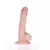 Dildo realístico de piel similar, color nude, con base para fijación.