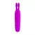 Vibrador estimulador clítoris de color rosa con diseño de conejo.