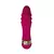 Vibrador estimulador mini en color rosa con diseño contorneado y base dorada.