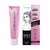 Pote de lubricante color rosa con letras negras y tapa blanca 