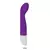 Vibrador estimulador de punto G Gabi en color púrpura con detalles en blanco y dorado.