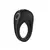 Anillo vibrador peneano negro con textura y botón de encendido.