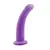 Dildo de silicona de color púrpura, diseño grande y curvado.