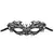 Máscara de encaje negro con diseño elegante y abertura para los ojos, ideal para fetichismo y disfraces.