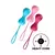 Bolas kegel de siliocna de color celeste, rosa y fucsia 