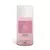 Botella con aceite para masajes con etiqeuta en color rosa y tapa blanca 