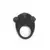 Anillo vibrador de silicona en color negro, con texturas para mayor estimulación.