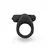 Anillo vibrador de silicona negro con diseño ergonómico, ideal para aumentar el placer durante las relaciones.