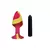 Plug anal de silicona multicolor con vibrador, diseño moderno y atractivo.