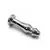 Vibrador anal de metal con diseño elegante y acabado brillante, ideal para placer personal.