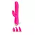 Vibrador Rabbit Luxury Puntas Lety 2 de color rosa, con cabezales intercambiables en la parte inferior.