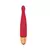 Vibrador estimulador clítoris Nasty 2 en color rojo con base dorada.