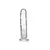 Dildo de silicona cristalina, diseño liso y transparente, ideal para uso personal.
