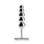 Plug anal metálico con forma de bolas escalonadas, ideal para juguetes y accesorios anales.