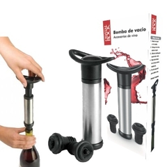 Saca aire de botella con 2 tapones