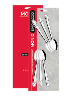 Cucharita te Blister x 6 unidades Acero inox Simonaggio