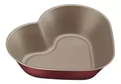 Molde para budin forma corazon 24 cm color rojo