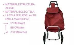 Carrito de compras liso 3 ruedas