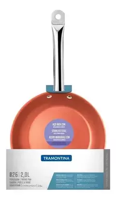Sarten linea PROFESIONAL 26 cm ceramica roja triple fondo Tramontina
