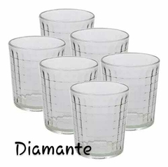 Vaso vidrio transparente DIAMANTE DURAX