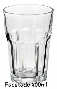 Vaso vidrio transparente FACETADO 400 DURAX