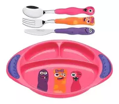 Kit infantil 4 piezas Kids linea Monster Tramontina - comprar online