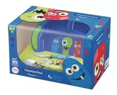 Kit infantil 4 piezas Kids linea Monster Tramontina - Gastronomia Graffi