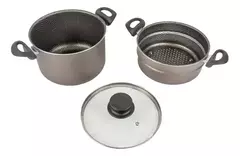 Juego 3 pz. Olla y vaporiera 22 cm Paris - comprar online