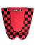 Deck para Prancha de Surf - Cola 3M - Quadriculado - Vermelho e Preto