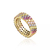 ANEL ARCO-ÍRIS BANHO OURO 18K - comprar online