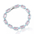 PULSEIRA CRAVEJADA ROSA BANHO RÓDIO BRANCO - comprar online