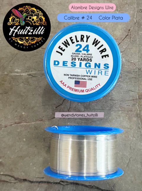 Alambre Designs Wire Calibre # 24 Plata