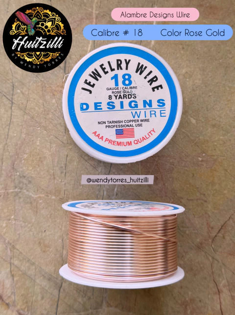 Alambre Designs Wire Calibre # 18 Rose Gold