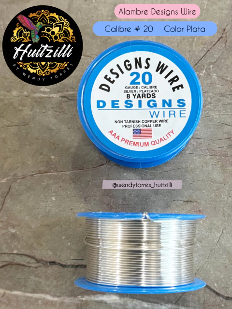 Alambre Designs Wire Calibre # 20 Plata