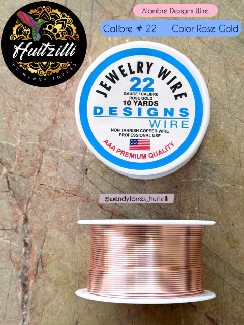 Alambre Designs Wire Calibre # 22 Rose Gold
