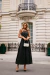 Vestido Midi de Crepe Preto Lumière Preto