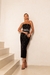 Vestido Midi Preto de Crepe Euphoria Preto-Ref 2371 - comprar online