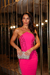 Imagem do Vestido Midi de Crepe Pink Lunares