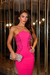 Vestido Midi de Crepe Pink Lunares - loja online